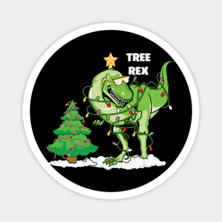 Tree Rex T-rex Christmas Tree Dinosaur Xmas Gift Magnet